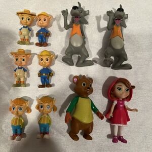 Lot/10 Just Play Disney Jr Goldie and Bear Figure Big Bad Wolf and Bear & Pigs